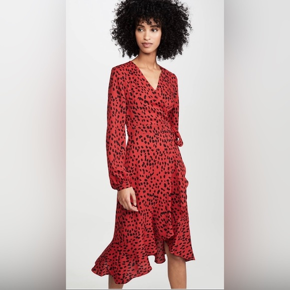 o.p.t. Dresses & Skirts - FINAL PRICE Wrap Leopard Print Dress by o.p.t., size L